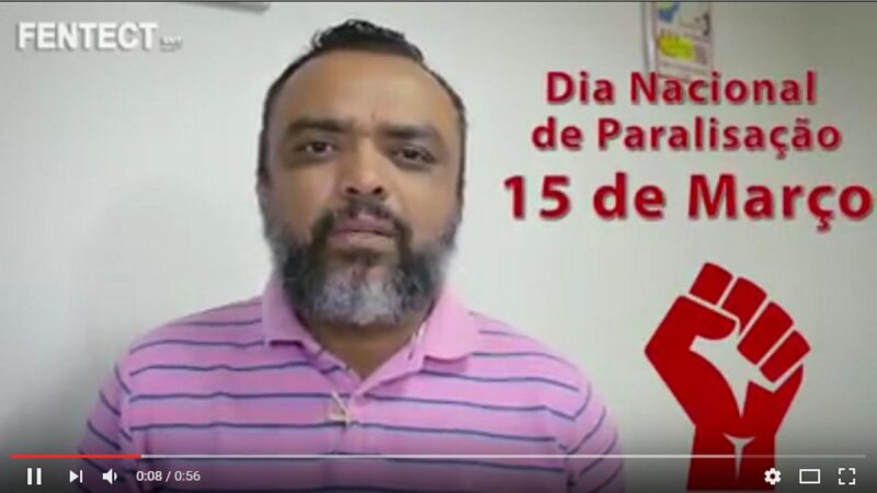 Sindicato chama para paralisação dia 15 de março