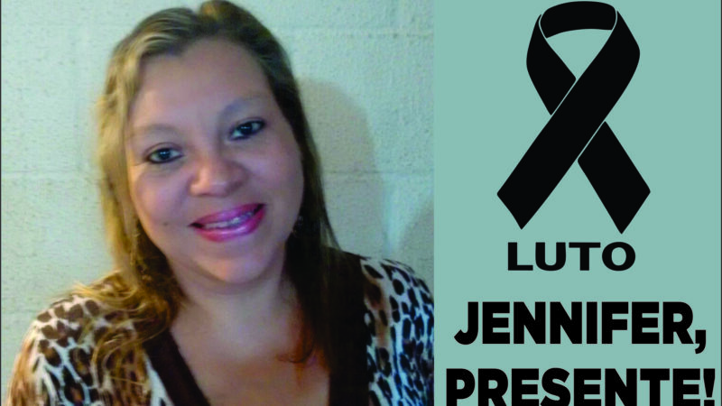 NOTA DE PESAR: Jennifer Albertina Cristaldo Rodrigues.