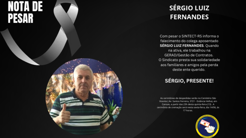 NOTA DE PESAR: Sérgio Luiz Fernandes