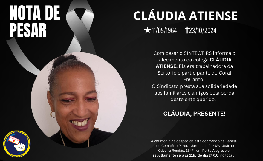 Nota de pesar: Cláudia Atiense