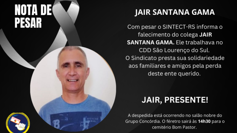 Nota de Pesar: Jair Santana Gama