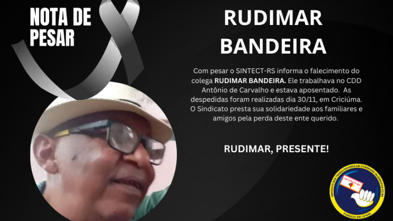 Nota de Pesar: Rudimar Bandeira