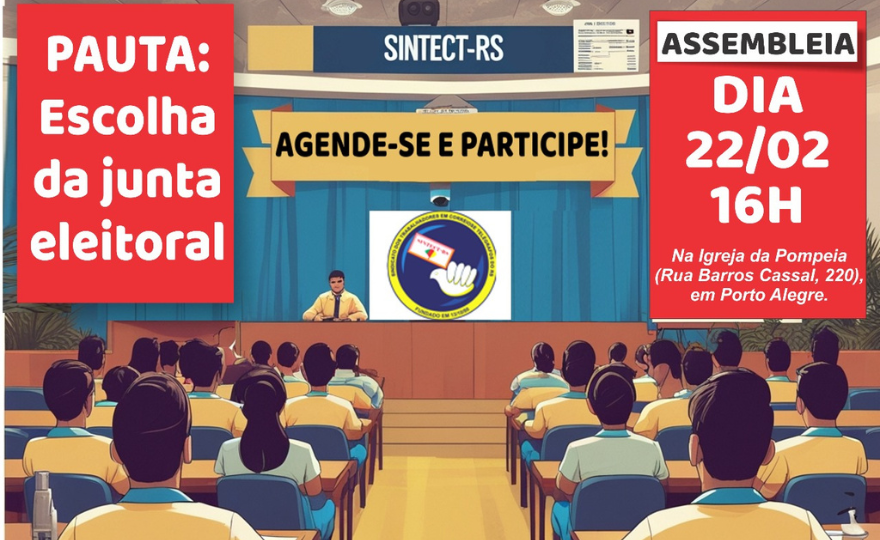 Assembleia para escolha da Junta Eleitoral será sábado, dia 22