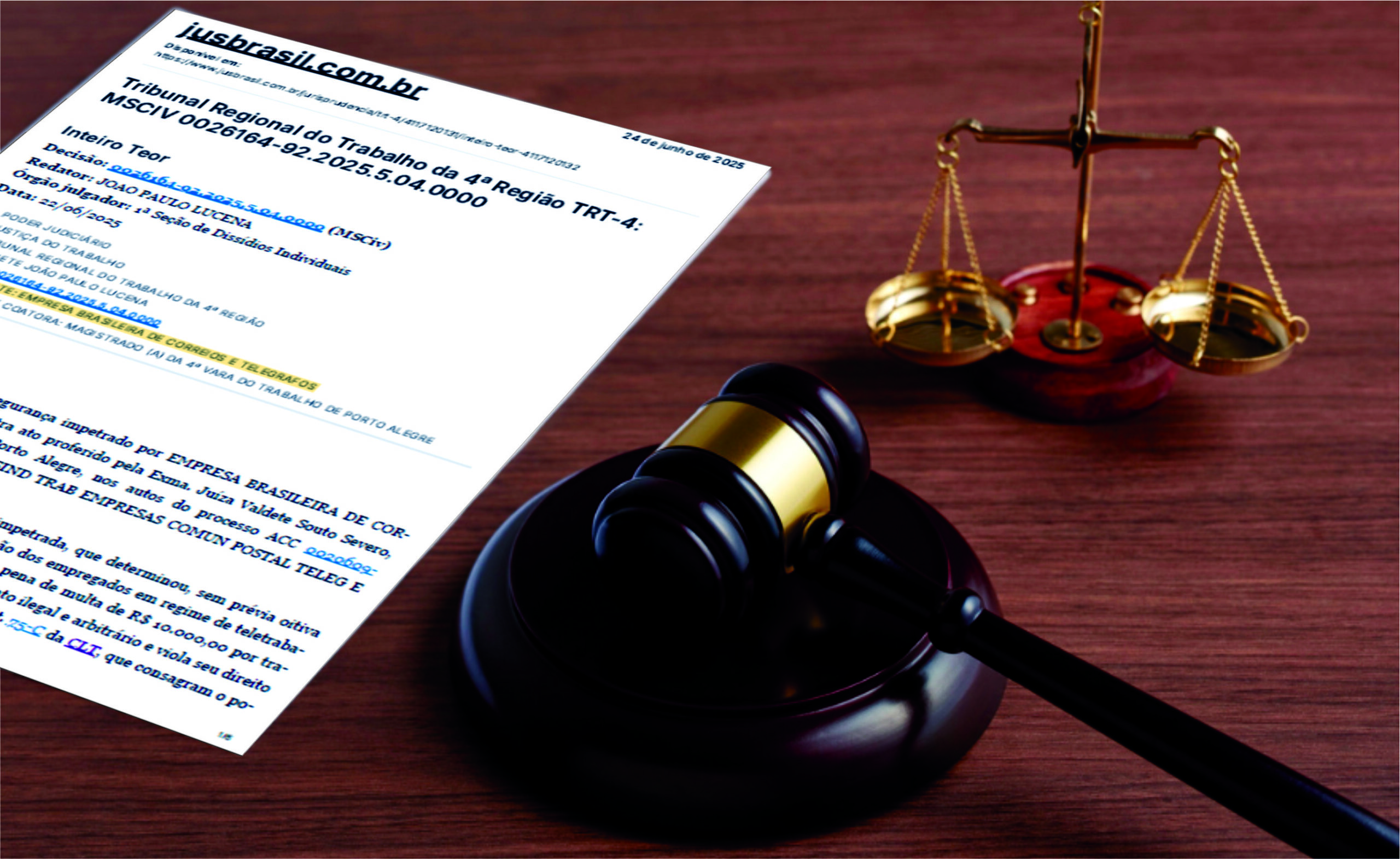 ECT obtêm decisão judicial que afeta TeleTrabalho no RS