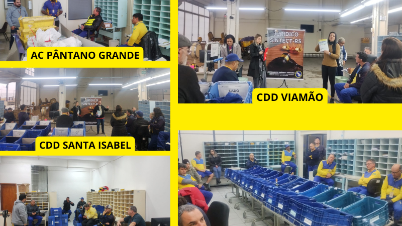 SINTECT-RS dá seguimento às visitas para dialogar sobre ações jurídicas com os trabalhadores/as