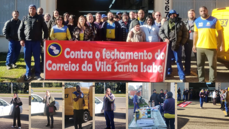 TRABALHADORES REALIZAM ATO CONTRA O FECHAMENTO DO CDD SANTA ISABEL