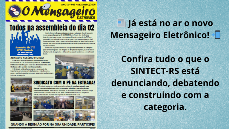 📰 Já está no ar o novo Mensageiro Eletrônico! 📲