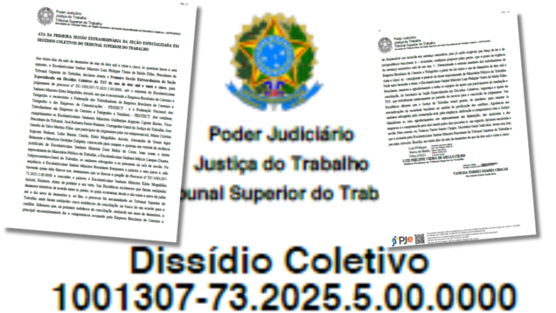 CAMPANHA SALARIAL: PUBLICADA ATA DO JULGAMENTO NO TST