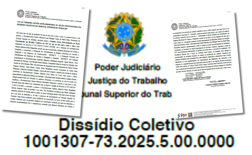 CAMPANHA SALARIAL: PUBLICADA ATA DO JULGAMENTO NO TST