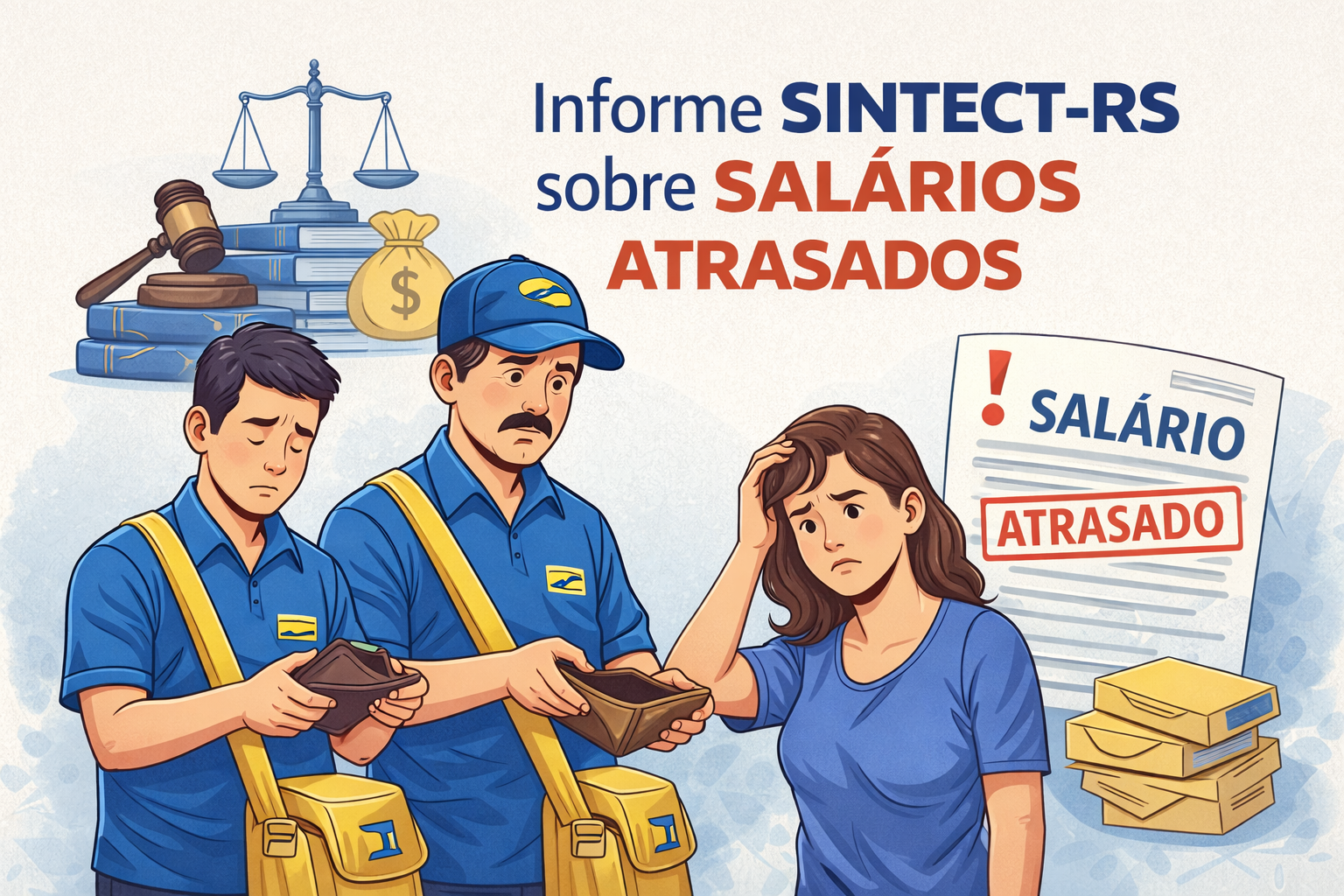 SINTECT-RS informa sobre salários atrasados