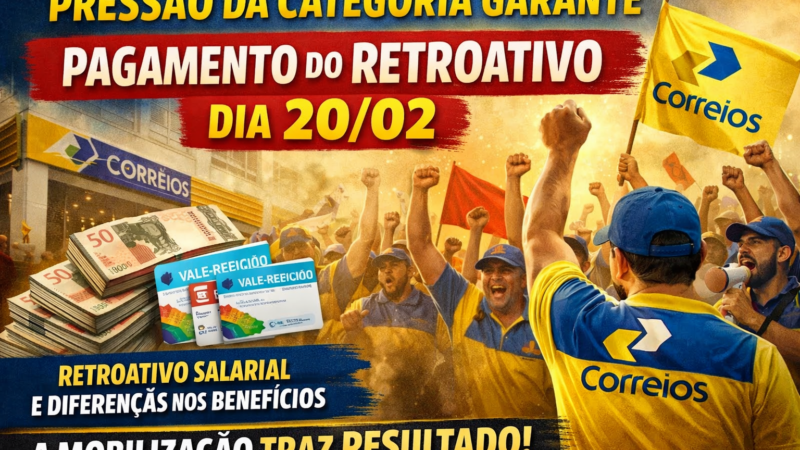 PRESSÃO DA CATEGORIA GARANTE PAGAMENTO DO RETROATIVO DIA 20/02
