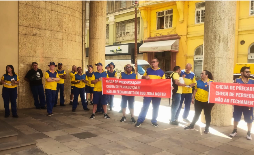 ATO CONTRA O FECHAMENTO DO CDD ZONA NORTE DENUNCIA DESMONTE DOS CORREIOS E ATAQUES À CATEGORIA
