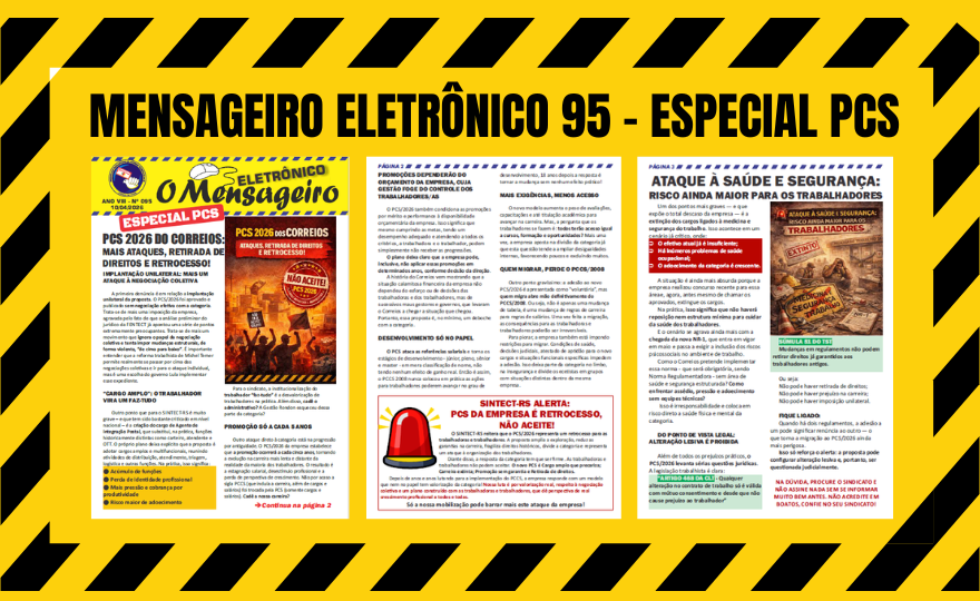 Mensageiro Eletrônico 95 – Especial PCS