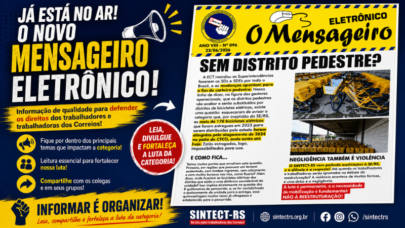 CONFIRA A ÚLTIMA EDIÇÃO DO MENSAGEIRO ELETRÔNICO