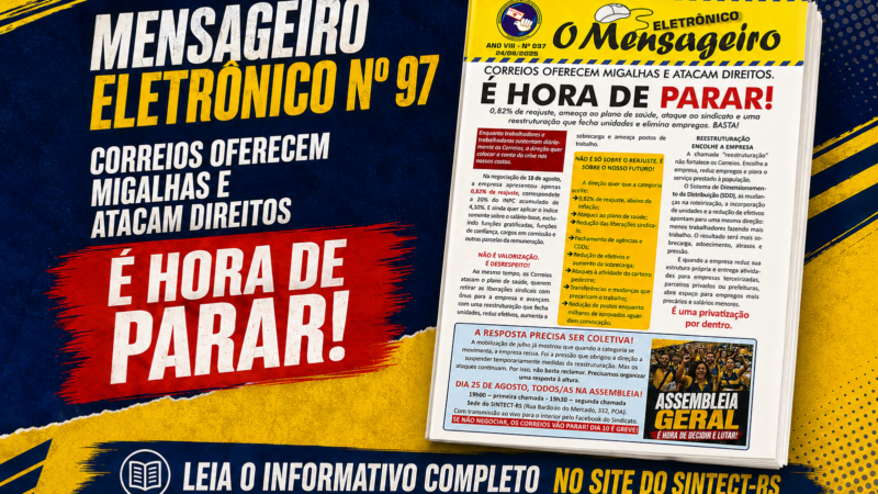 MENSAGEIRO ELETRÔNICO 97 JÁ ESTÁ NO AR!