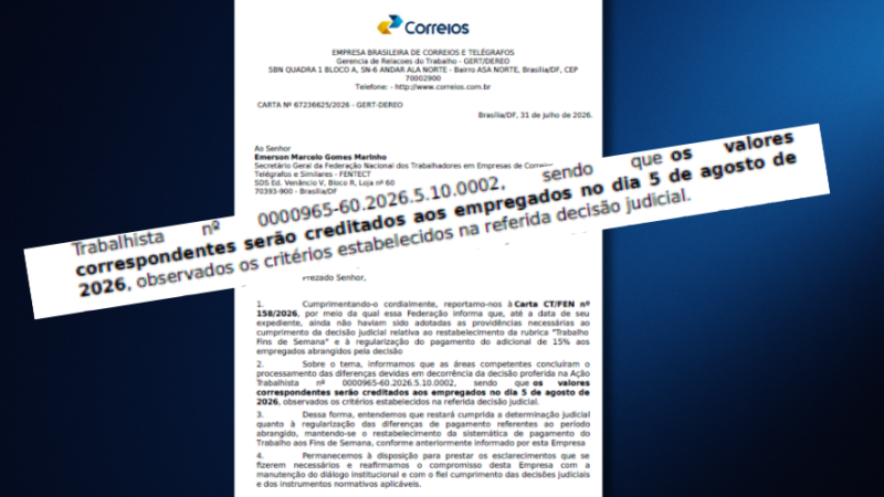 ADICIONAL DE 15%: PAGAMENTO SERÁ DIA 5 DE AGOSTO