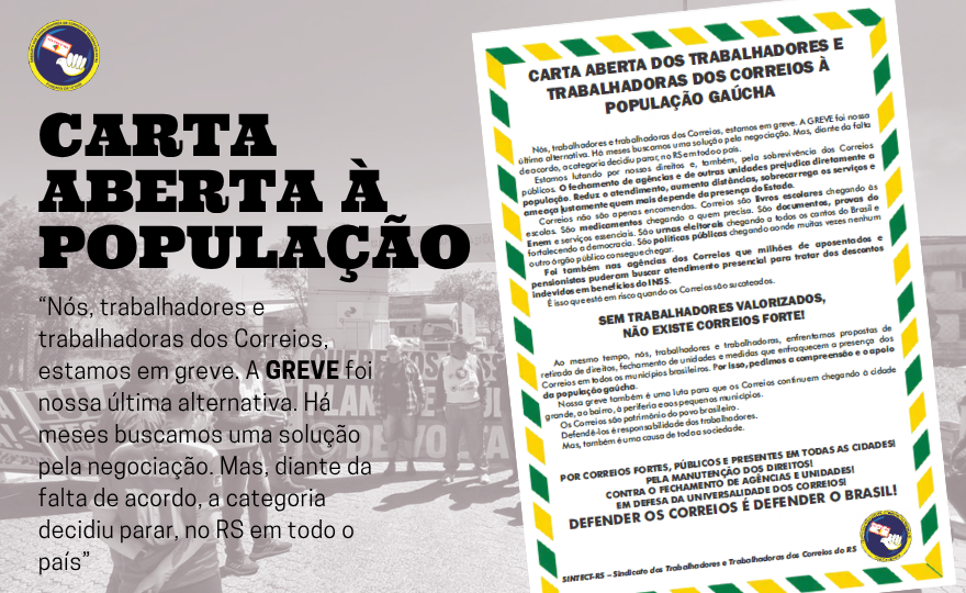 CARTA ABERTA À POPULAÇÃO GAÚCHA
