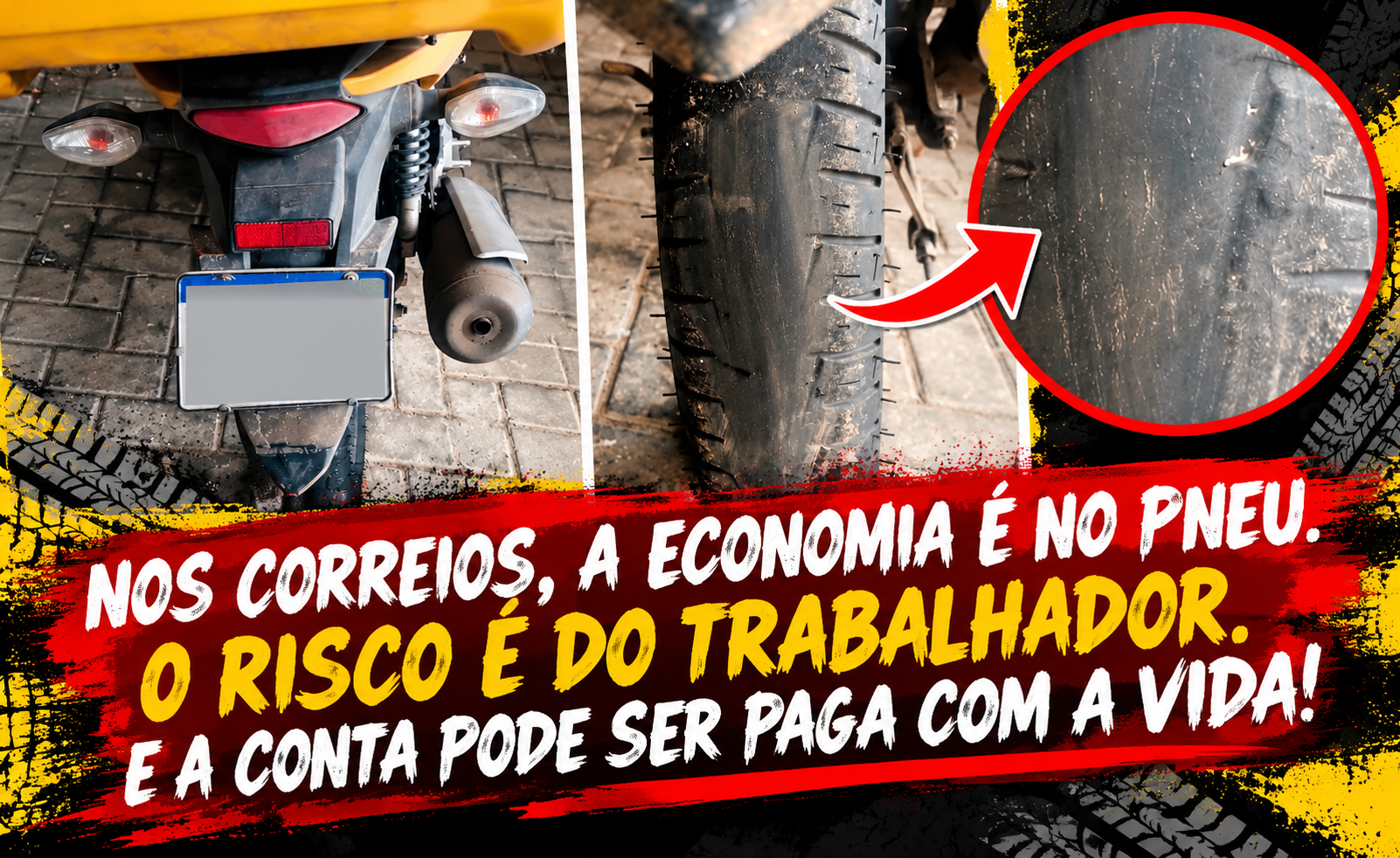 CDD CANOAS: NOS CORREIOS, ATÉ OS PNEUS ESTÃO NO LIMITE! E A VIDA DOS TRABALHADORES/AS, VALE QUANTO?