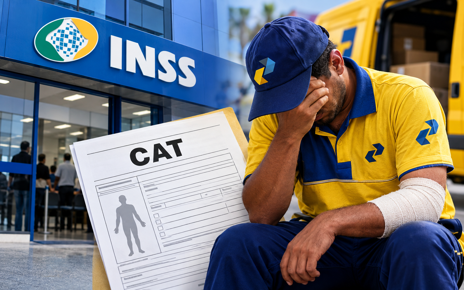 INSS RECONHECE ACIDENTE DE TRABALHO, MAS CORREIOS SE NEGAM A EMITIR CAT